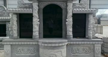 河南 芝麻灰高档墓碑，土墓，可定制