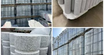 河南 芝麻白花岗岩挡车柱、隔离柱多少钱