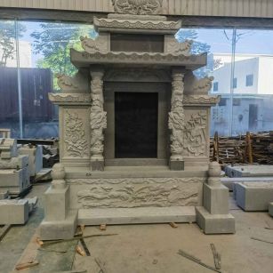河南 芝麻灰高档墓碑、土墓，一套也支持定做