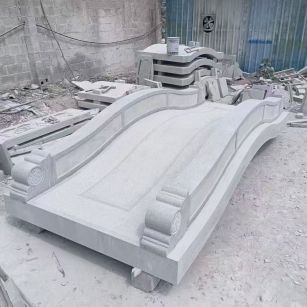 河南 芝麻灰花岗岩园林景观 小石桥