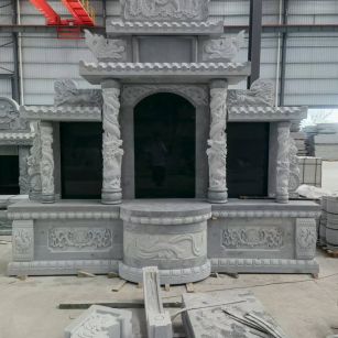 河南 芝麻灰高档墓碑，土墓，可定制