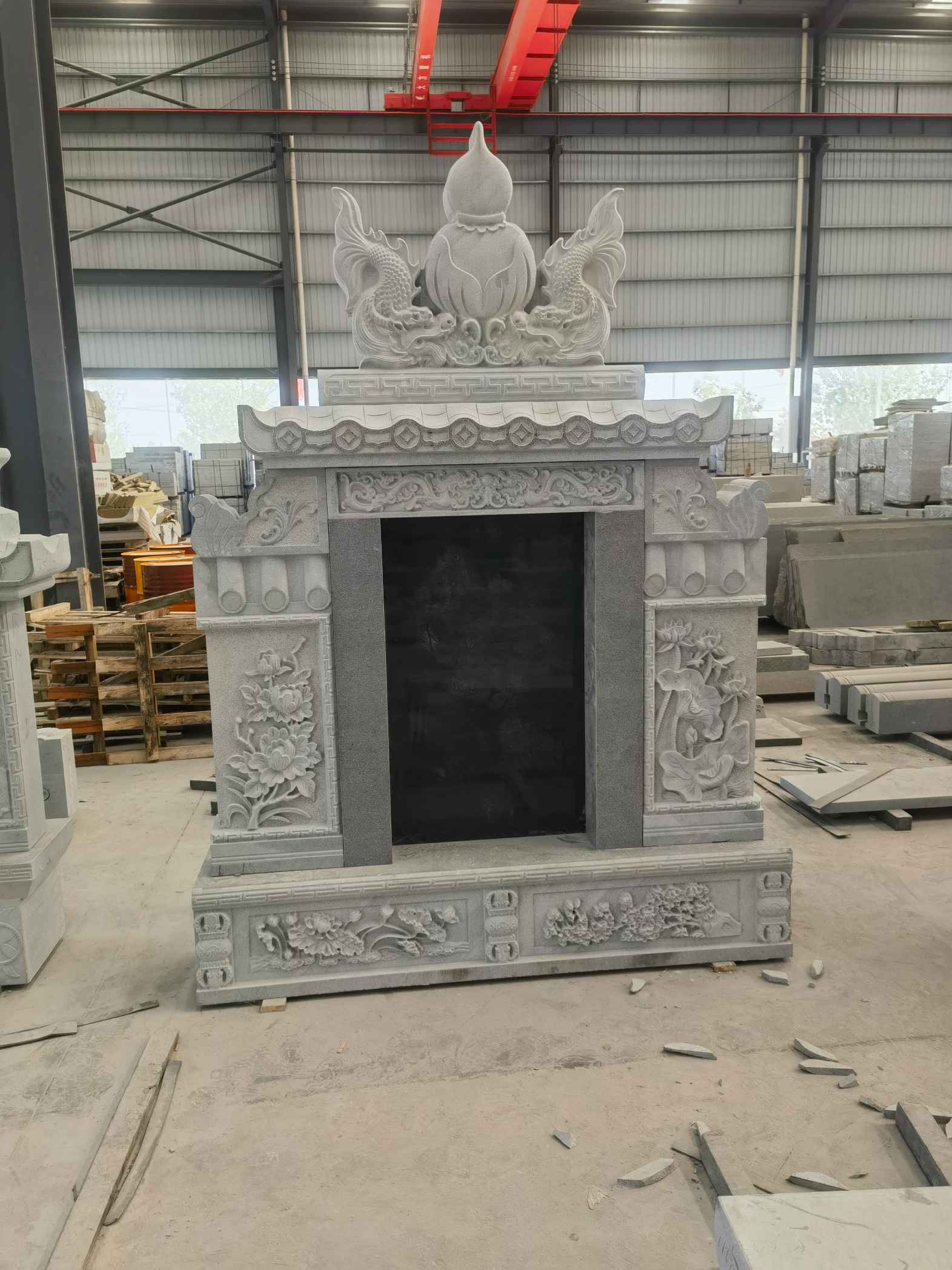 河南 芝麻灰高档墓碑、土墓，一套也支持定做